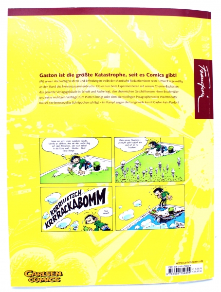 Gaston Comic Nr. 9 Softcover Rückseite